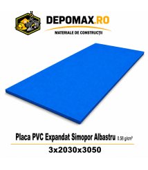 Placa rigida PVC Simopor Albastru 0.58 g/cm3, 3x2030x3050 mm Placa rigida PVC Simopor Albastru 0.58 g/cm3, 3x2030x3050 mm